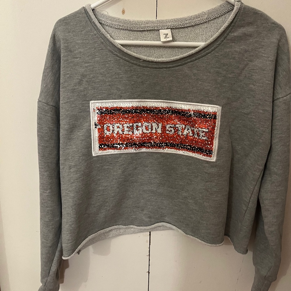 Reversible sequin Oregon State OSU beavers sweater